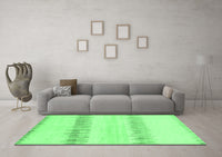 Machine Washable Solid Emerald Green Modern Rug, wshabs1345emgrn