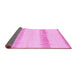 Sideview of Solid Pink Modern Rug, abs1345pnk