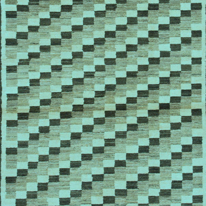 Machine Washable Checkered Light Blue Modern Rug, wshabs1346lblu