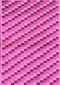 Checkered Pink Modern Rug, abs1346pnk