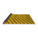 Sideview of Checkered Yellow Modern Rug, abs1346yw