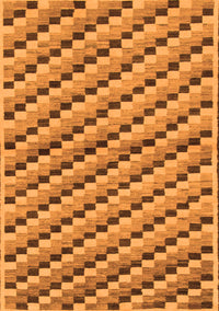 Checkered Orange Modern Rug, abs1346org