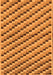 Checkered Orange Modern Rug, abs1346org