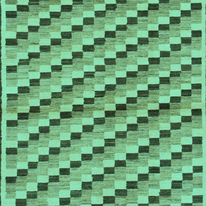 Checkered Turquoise Modern Rug, abs1346turq