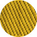 Round Checkered Yellow Modern Rug, abs1346yw