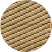 Round Abstract Orange Checkered Rug, abs1346