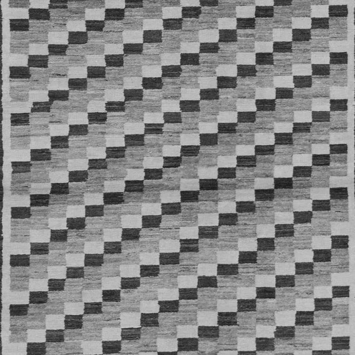 Checkered Gray Modern Rug, abs1346gry