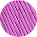 Round Machine Washable Checkered Purple Modern Area Rugs, wshabs1346pur