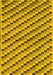 Checkered Yellow Modern Rug, abs1346yw