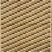 Square Abstract Orange Checkered Rug, abs1346