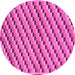 Round Checkered Pink Modern Rug, abs1346pnk