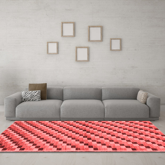 Modern Red Washable Rugs