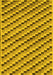 Machine Washable Checkered Yellow Modern Rug, wshabs1346yw