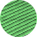 Round Machine Washable Checkered Emerald Green Modern Area Rugs, wshabs1346emgrn