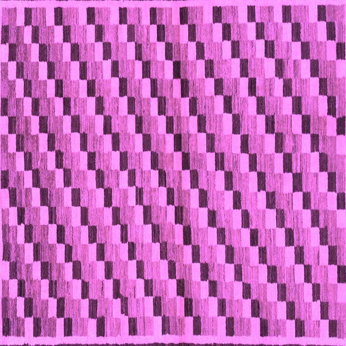 Square Checkered Purple Modern Rug, abs1346pur