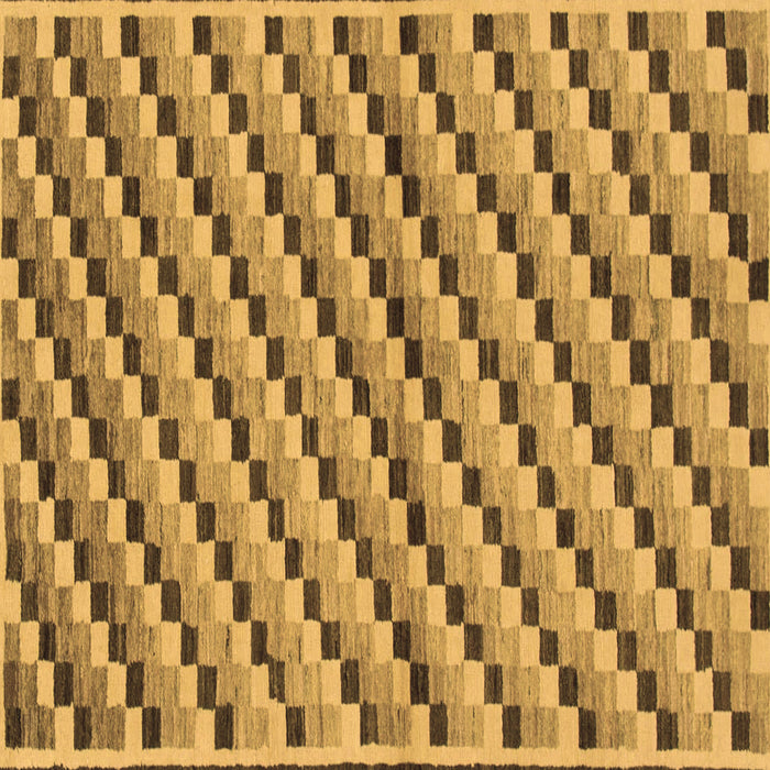 Square Checkered Brown Modern Rug, abs1346brn