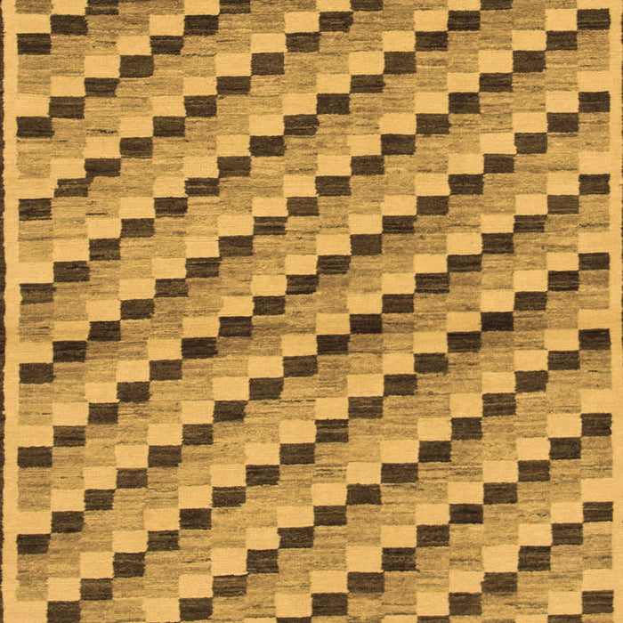 Checkered Brown Modern Rug, abs1346brn