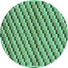 Round Checkered Turquoise Modern Rug, abs1346turq