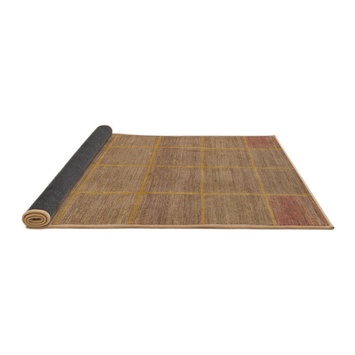 Sideview of Abstract Chocolate Brown Modern Rug, abs1347