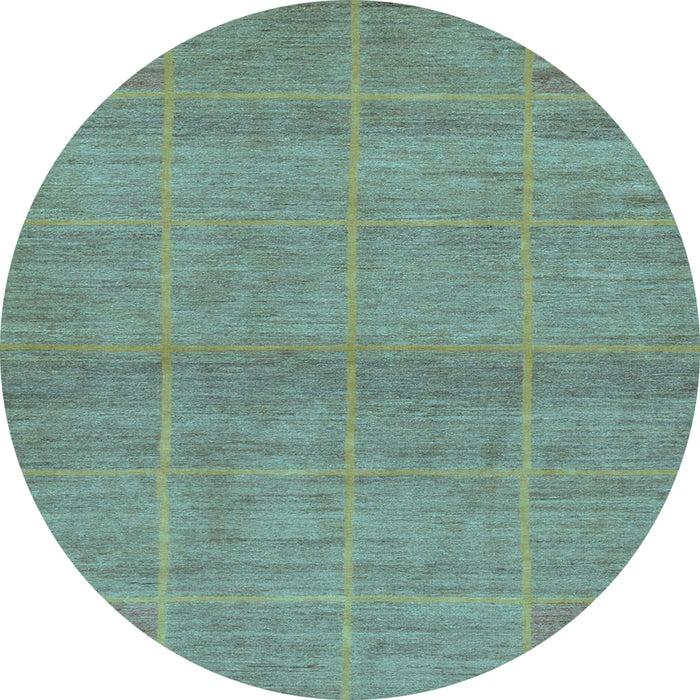 Round Machine Washable Abstract Light Blue Modern Rug, wshabs1347lblu