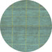 Round Machine Washable Abstract Light Blue Modern Rug, wshabs1347lblu