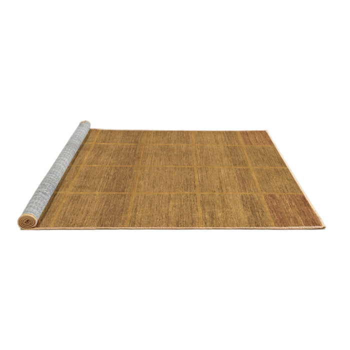 Sideview of Machine Washable Abstract Brown Modern Rug, wshabs1347brn