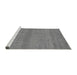 Sideview of Machine Washable Abstract Gray Modern Rug, wshabs1347gry