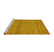 Sideview of Machine Washable Abstract Yellow Modern Rug, wshabs1347yw