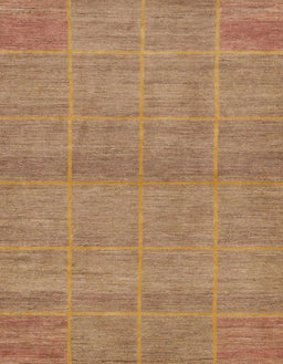 Abstract Chocolate Brown Modern Rug, abs1347