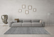 Machine Washable Abstract Gray Modern Rug in a Living Room,, wshabs1347gry