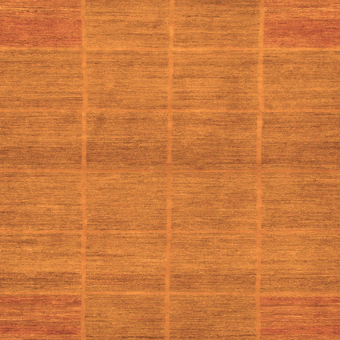 Square Machine Washable Abstract Orange Modern Area Rugs, wshabs1347org
