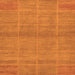 Square Machine Washable Abstract Orange Modern Area Rugs, wshabs1347org