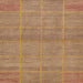 Square Abstract Chocolate Brown Modern Rug, abs1347