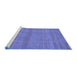 Sideview of Machine Washable Abstract Blue Modern Rug, wshabs1347blu