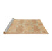 Sideview of Machine Washable Abstract Orange Rug, wshabs1348