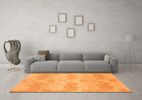 Machine Washable Abstract Orange Modern Rug, wshabs1348org