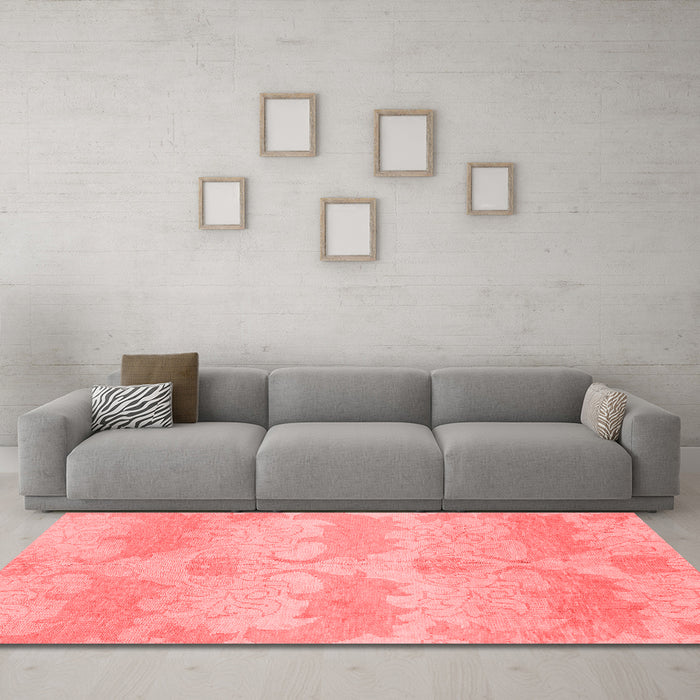 Modern Red Washable Rugs