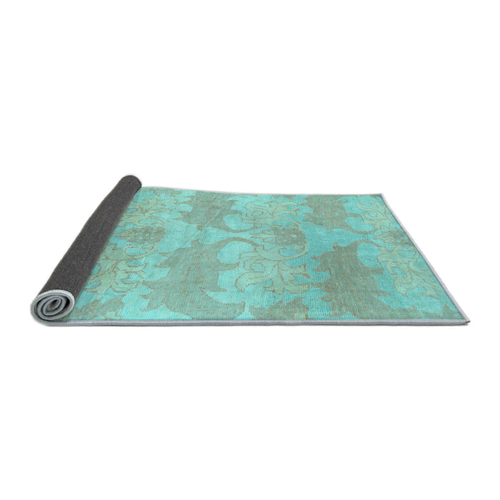 Sideview of Abstract Light Blue Modern Rug, abs1348lblu