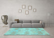 Machine Washable Abstract Light Blue Modern Rug in a Living Room, wshabs1348lblu