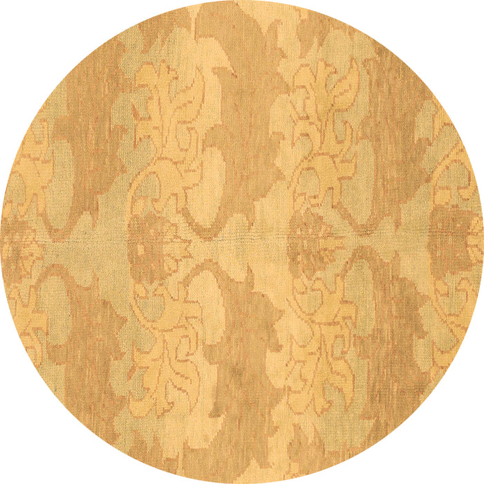 Round Abstract Brown Modern Rug, abs1348brn