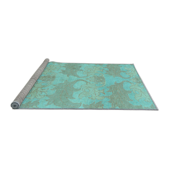 Sideview of Machine Washable Abstract Light Blue Modern Rug, wshabs1348lblu