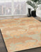 Machine Washable Abstract Orange Rug in a Family Room, wshabs1348