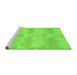 Sideview of Machine Washable Abstract Green Modern Area Rugs, wshabs1348grn