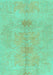 Abstract Turquoise Modern Rug, abs1349turq