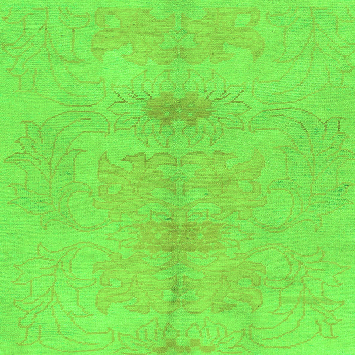 Square Abstract Green Modern Rug, abs1349grn