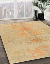 Abstract Yellow Modern Rug, abs1349