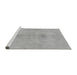 Sideview of Machine Washable Abstract Gray Modern Rug, wshabs1349gry