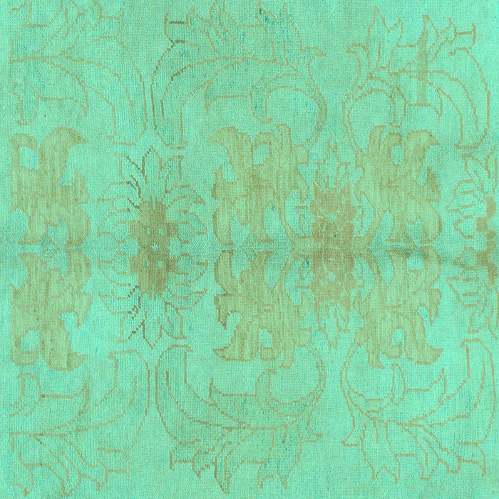 Square Abstract Turquoise Modern Rug, abs1349turq