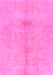 Machine Washable Abstract Pink Modern Rug, wshabs1349pnk