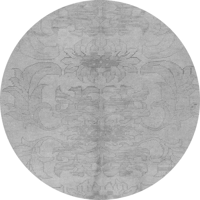 Round Machine Washable Abstract Gray Modern Rug, wshabs1349gry